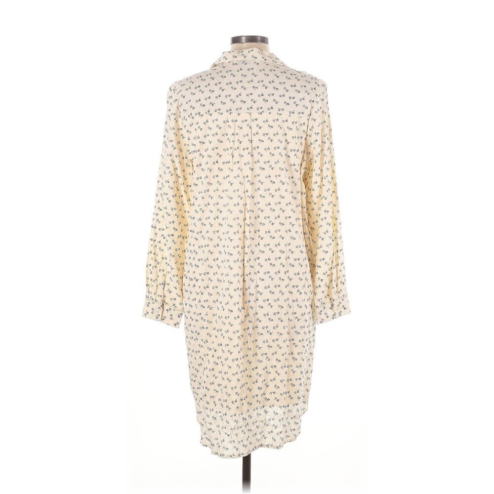 Anna Kay Made in France Floral Shirt Dress M Cotton‎ Cottagecore Duster Layering - Picture 2 of 6